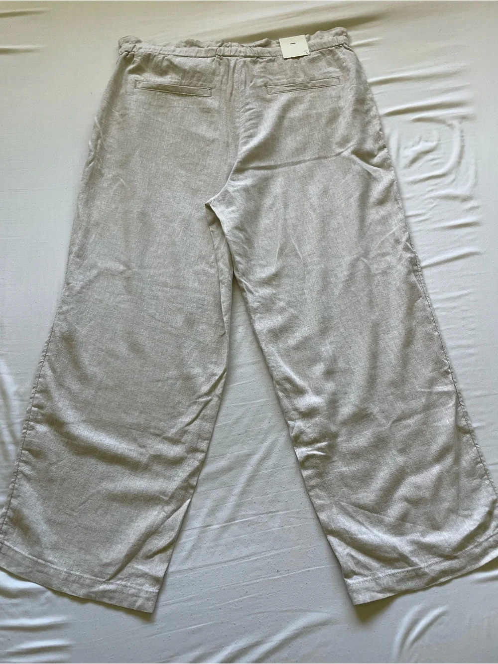 Banana Republic Women's Linen-Blend Drawstring Pants - Light Tan